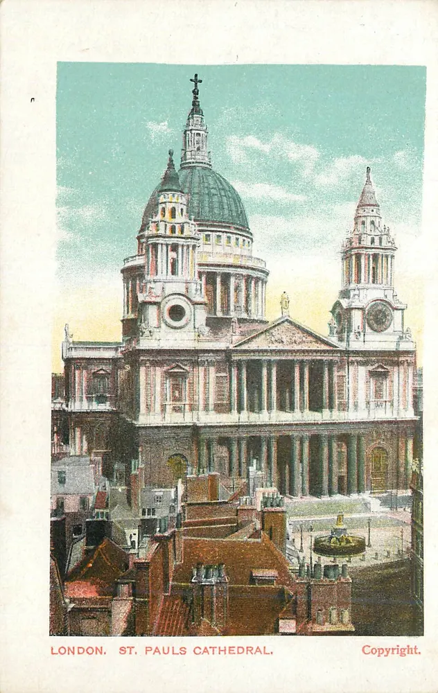 Londres. Catedral de São Paulo — Direitos autorais — Impressa na Alemanha - Frente