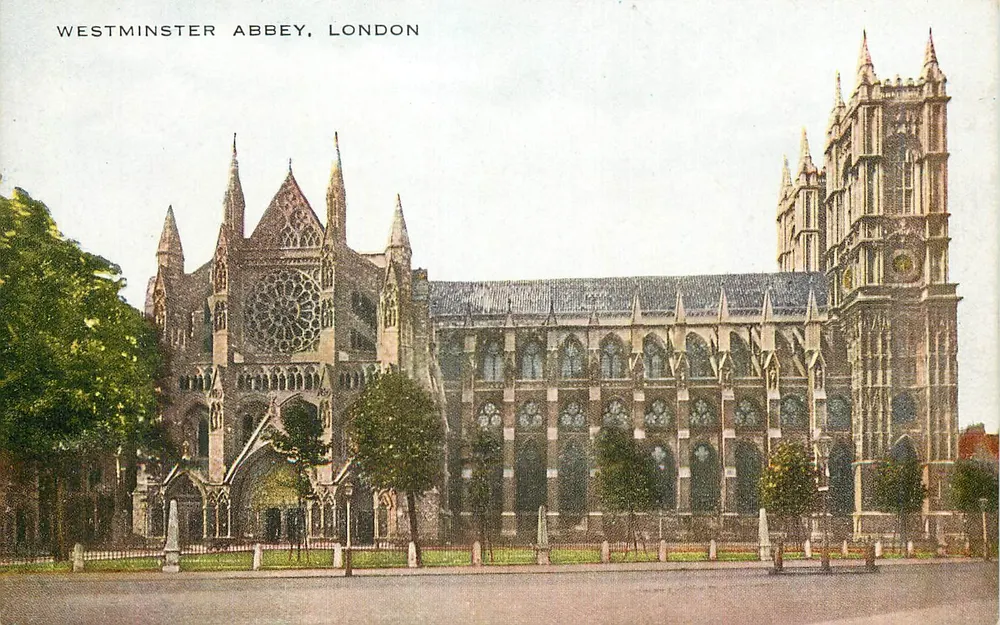 Abadia de Westminster, Londres — vista do lado norte — série Valentine's 'Valesque' n°24-2 - Frente