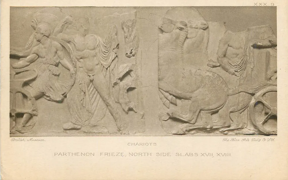 Parthenon - Fries, Wagen - Felder XVII, XVIII - British Museum - The Fine Arts Publishing Co. Ltd. - Vorderseite
