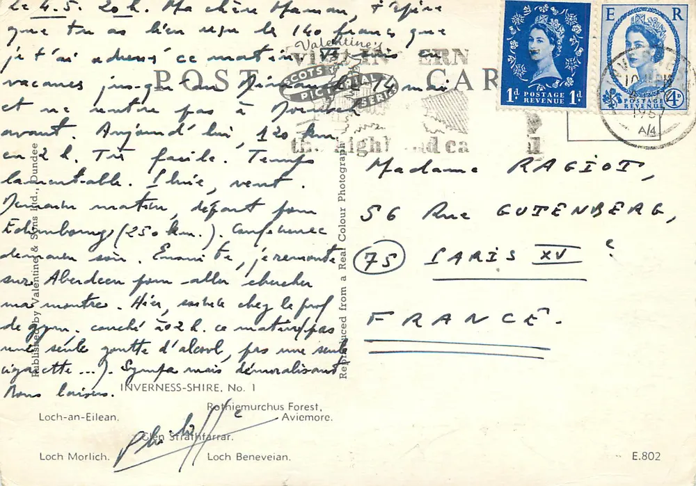 Inverness-Shire — paisagens e locais — Valentine & Sons Ltd, No. 1 - Verso
