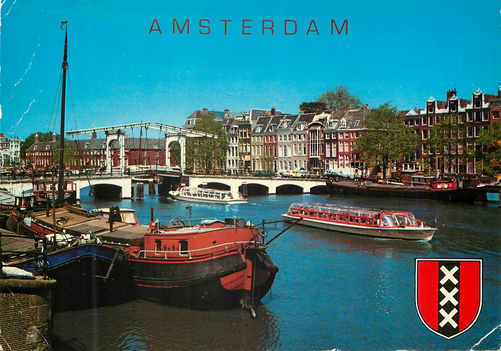 Amsterdam — vista do canal com o ponte Magere Brug — editor SLEIDING, n° 271 534 - Frente