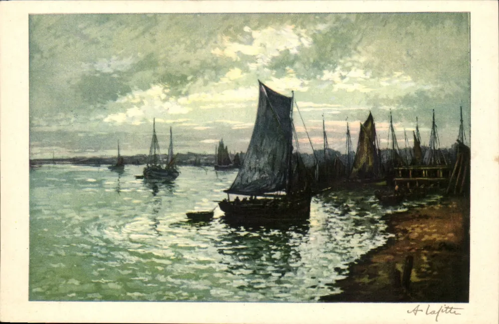 Segelboot-Hafen — A. Lafitte — Éditions E. K. & Cie, Paris, Serie 1904 - Vorderseite