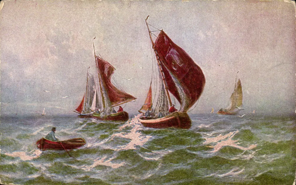 Segelschiffe auf See — Seeszenen — Verlag PEIUBA, Nr. 200 - Vorderseite