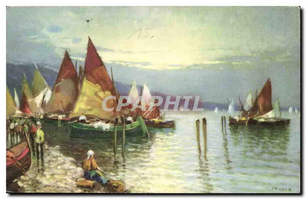 Segelboot-Hafen — Seenicht — anonymer Verlag, n° 1251 - Vorderseite