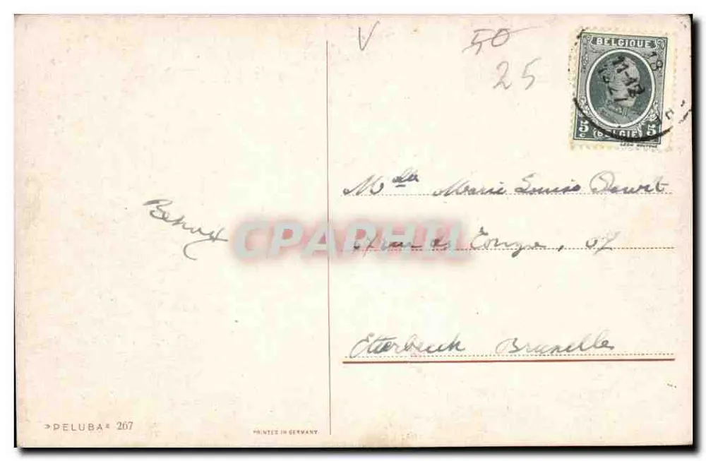 Schiff auf stürmischem Meer — Malerei — Verlag PELUBA, Nr. 267 - Rückseite
