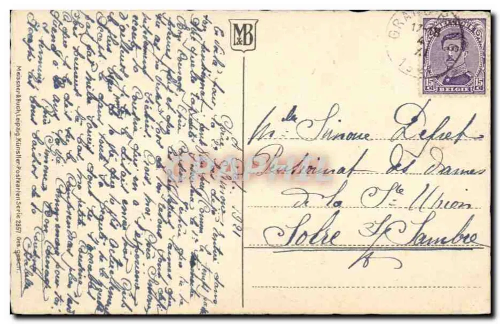 Schifffahrtskanal — pittoreske Ansicht — Messner & Brüchling, Serie 2351 - Rückseite