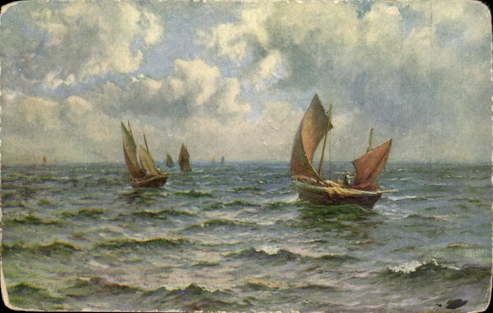 Segelboote auf dem Meer — Malerei — M.A.C.A. n°120 - Vorderseite