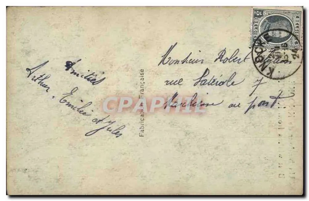 Nächtliche maritime Szene — Knocke — Verlag Bleuet, Nr. 810 - Rückseite