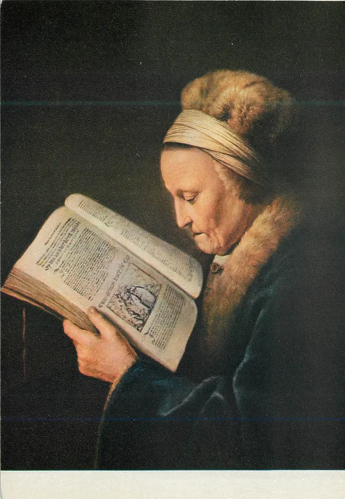 Die Mutter von Rembrandt — Gemälde von Gerrard Dou (1613-1675) — Rijksmuseum, Amsterdam - Vorderseite