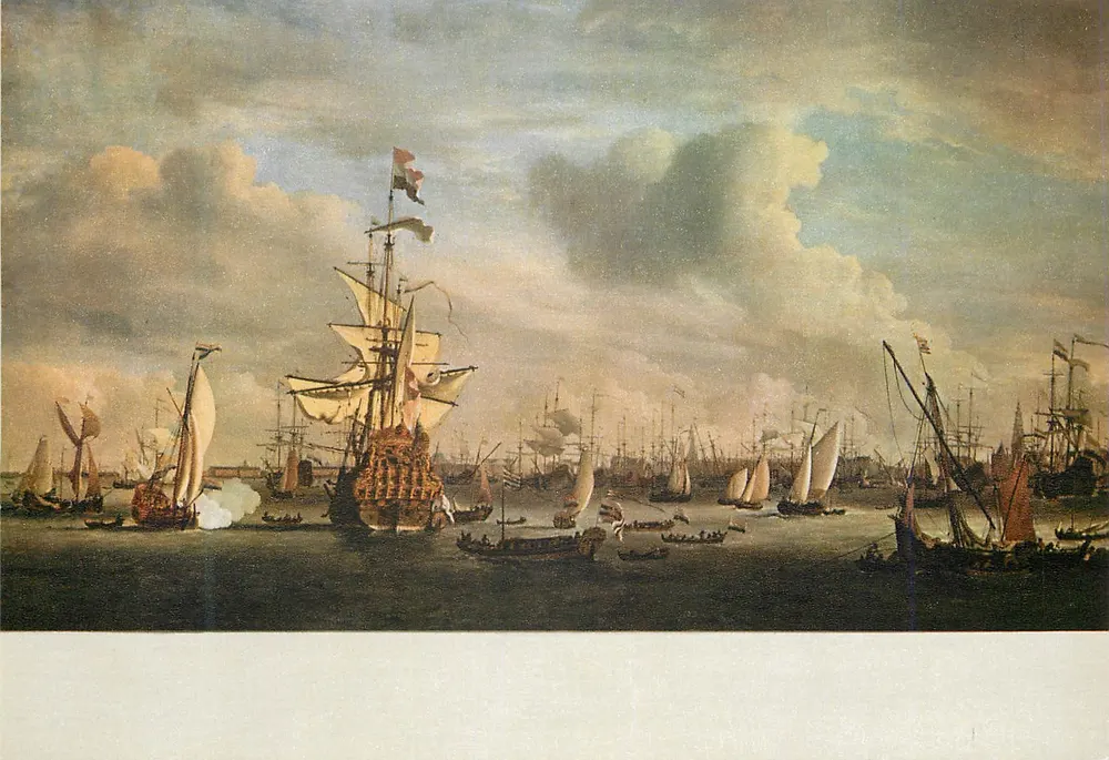Das Y vor Amsterdam — Gemälde von Willem van de Velde (1633–1707) — Rijksmuseum, Amsterdam - Vorderseite