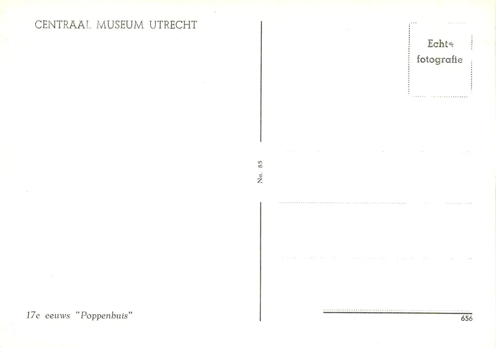 Poppenhuis — 17e siècle — CENTRAAL MUSEUM UTRECHT, No 85 - Rewers