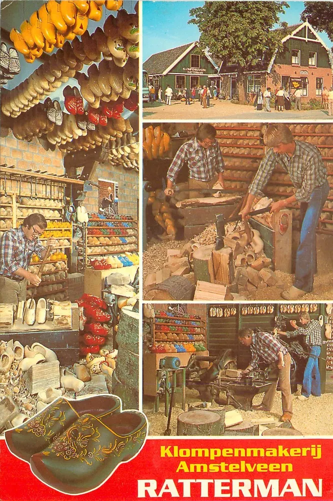 Klompenmakerij Amstelveen — RATTERMAN — Verleger Euro Color Cards, n° 7 - Vorderseite