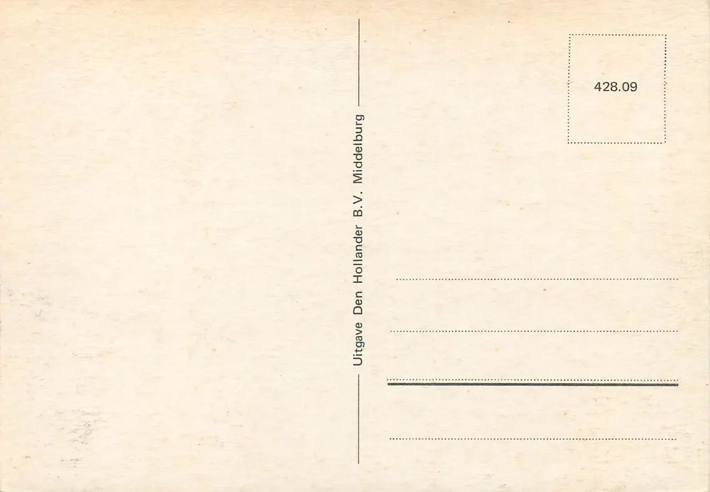 जेलैंड — चित्रित पोस्टकार्ड — Den Hollander B.V. Middelburg - पीछे