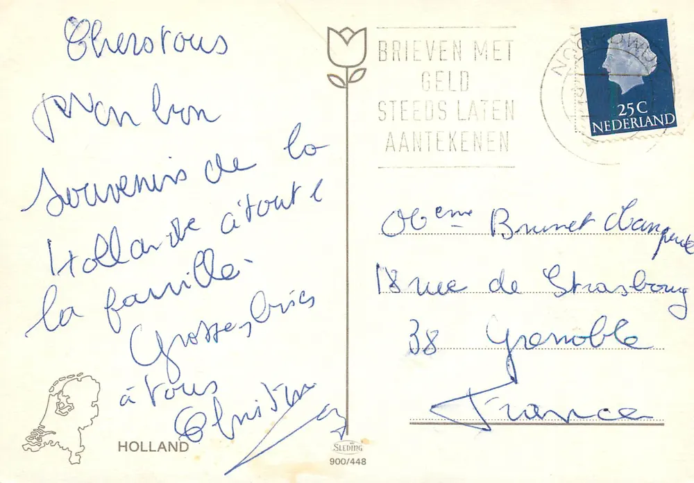 Hollande — Lembrete — Sleding 900/448 - Verso
