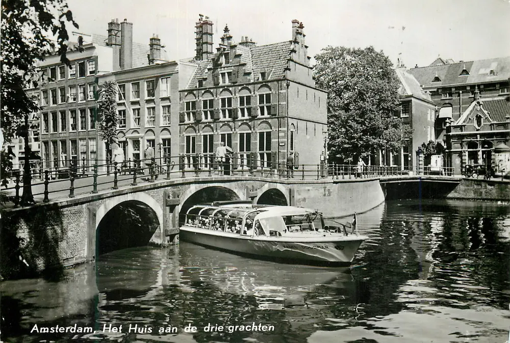 Amsterdam, Het Huis aan de drie grachten — Grimburgwal — Verlag W.A.D. Peers, Nr. 5 - Vorderseite