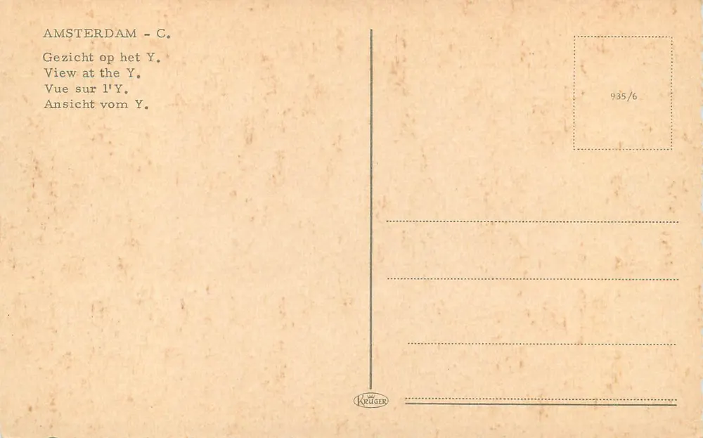 Amsterdam - C. — Vue du port — Krüger, n° 935/6 - Verso