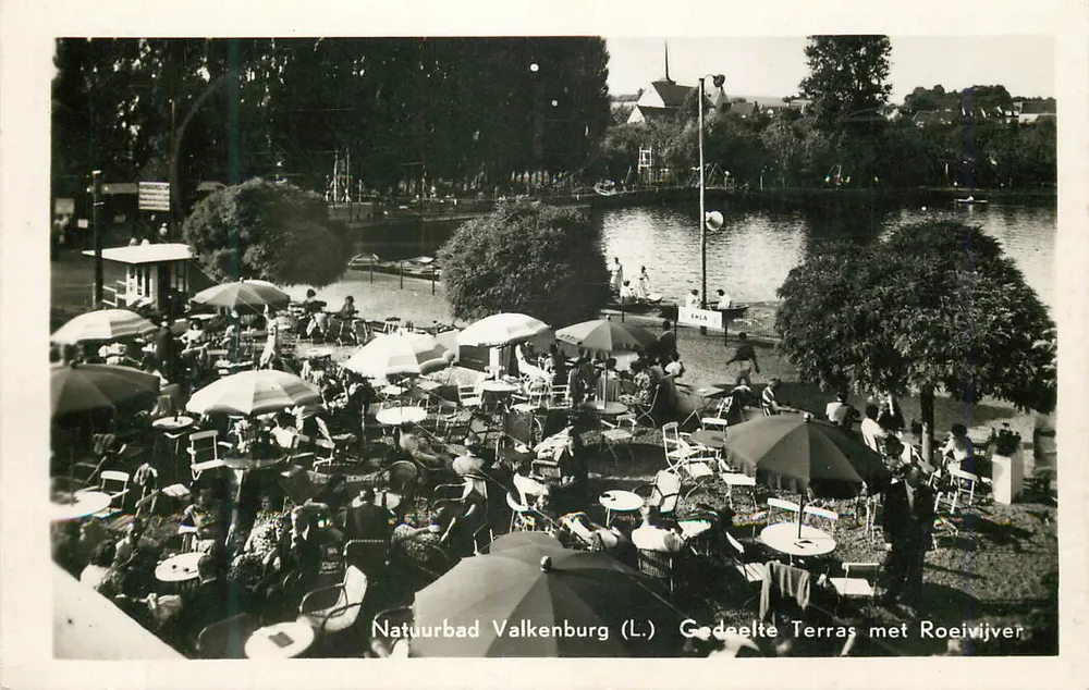 Natürlicher Badestrand Valkenburg (L.) — Teil des Terrasses mit Ruderviere — Verlag Gebr. Simons - Vorderseite