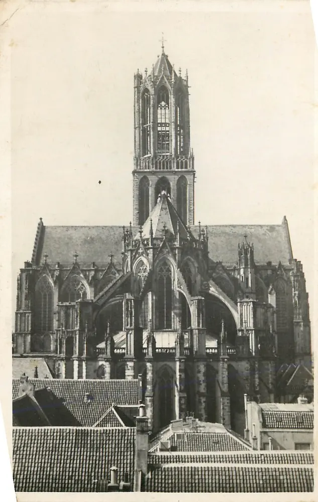 Domkerk mit Turm in Utrecht (1254-1517) — gesehen von der Pieterskerk — A. M. van Akerlaken, Utrecht - Vorderseite