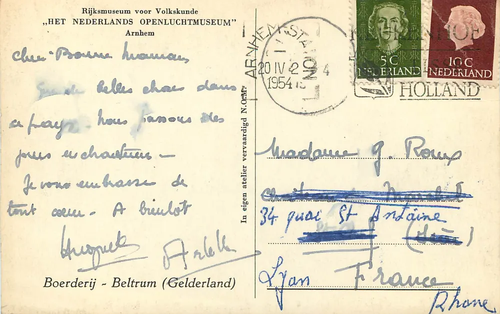 Boerderij - Beltrum (Gelderland) — Museu dos Paisagens — Rijksmuseum voor Volkskunde, Arnhem - Verso