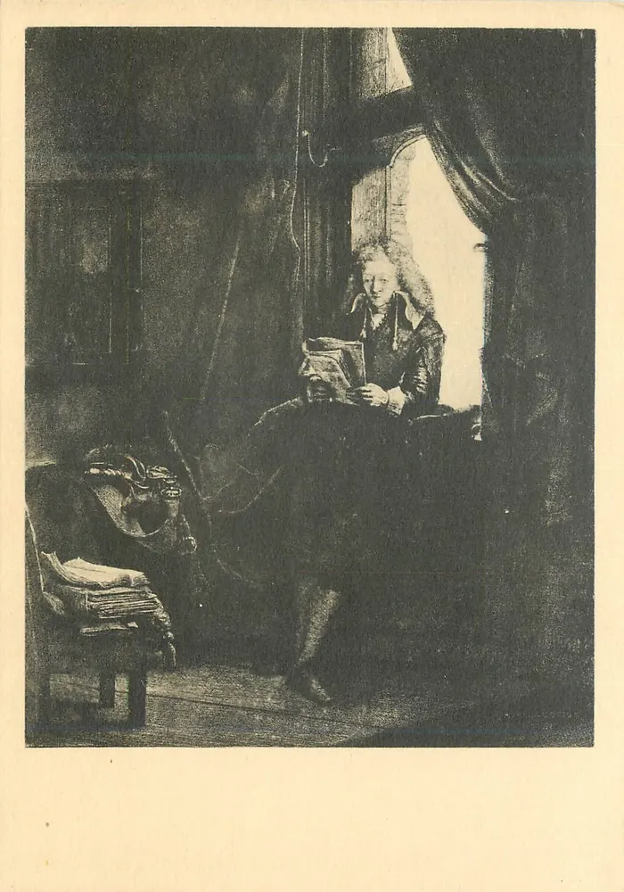 Burgemeester Jan Six — Rembrandt, B. 285 — Série I. No. 11 - Frente