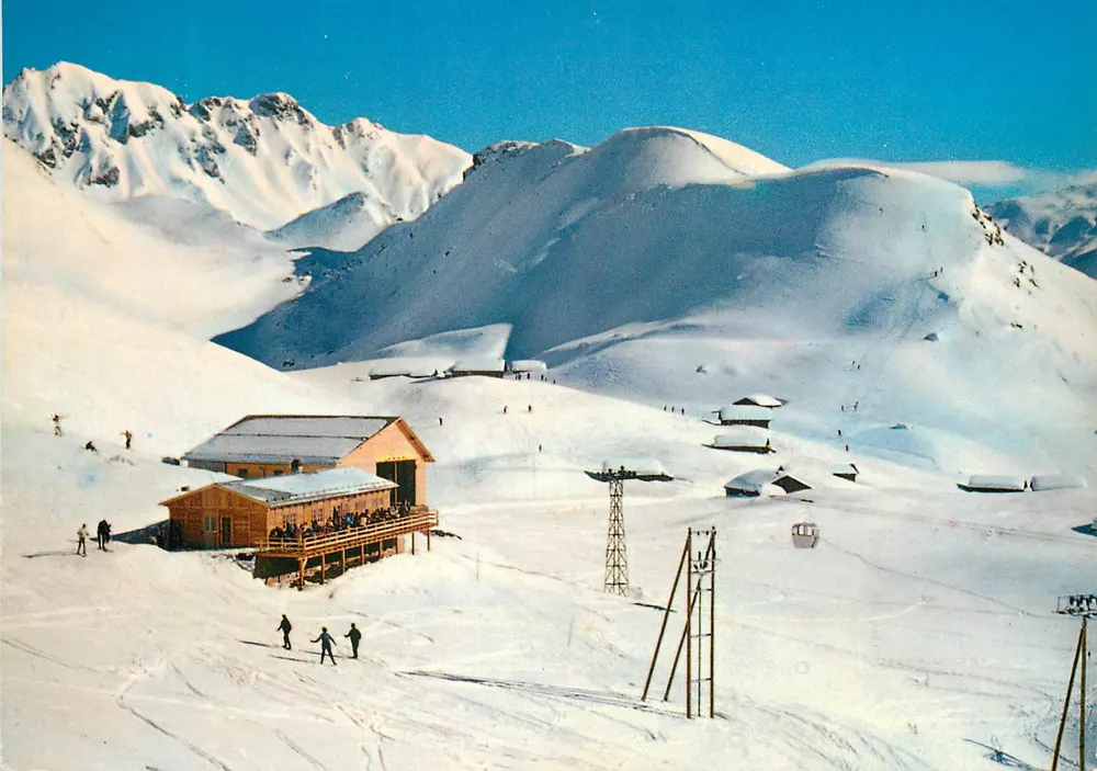 Gondelbahn Hasliberg-Käserstatt 1835 m acima do nível do mar — Estação Käserstatt — Editora R. Würgler, Fot., Meiringen - Frente