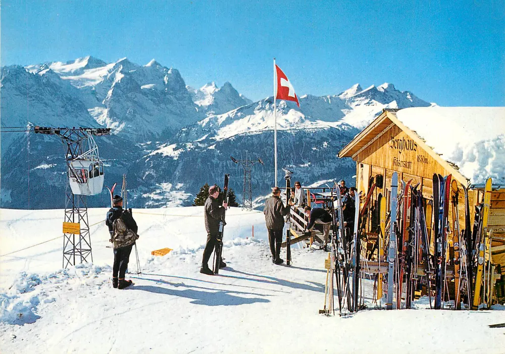 Estación de la teleférico Käserstatt — 1835 m s.n.m. — Verlag R. Würgler, Fot., Meiringen - Anverso