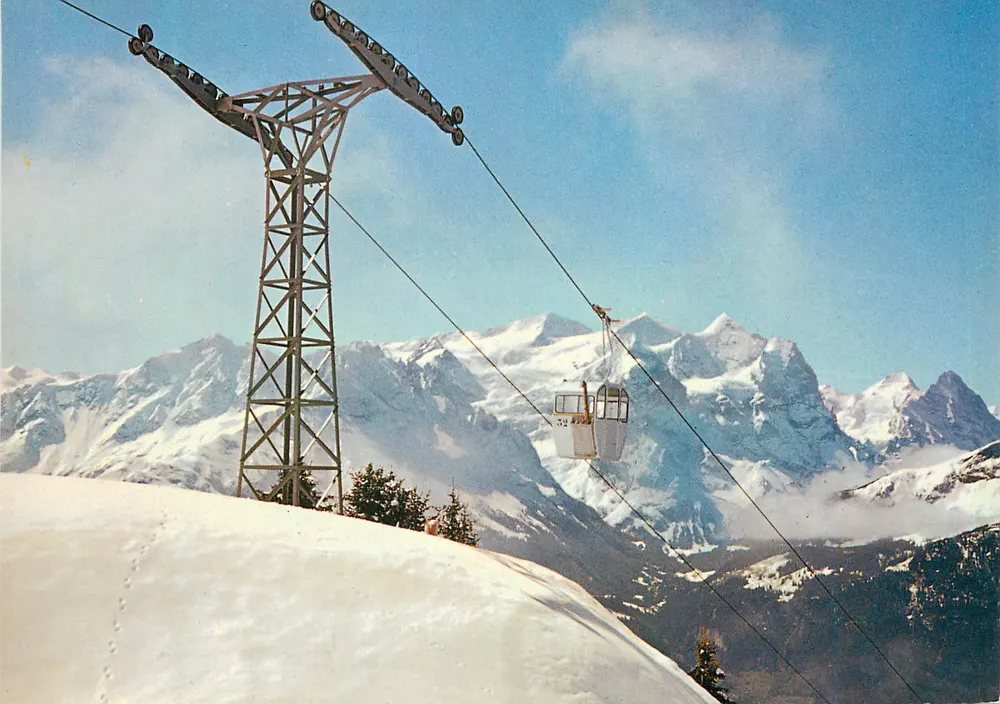 Gondelbahn Hasliberg-Käserstatt — 1835 m ü. M. — Verlag R. Würgler, Phot., Meiringen - Vorderseite