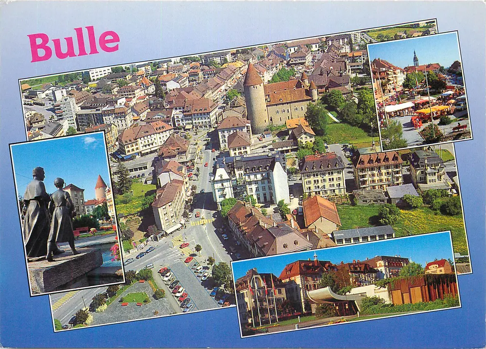 Bulle — Luftbild und Details — Editions G. Fleury, n°3114 - Vorderseite