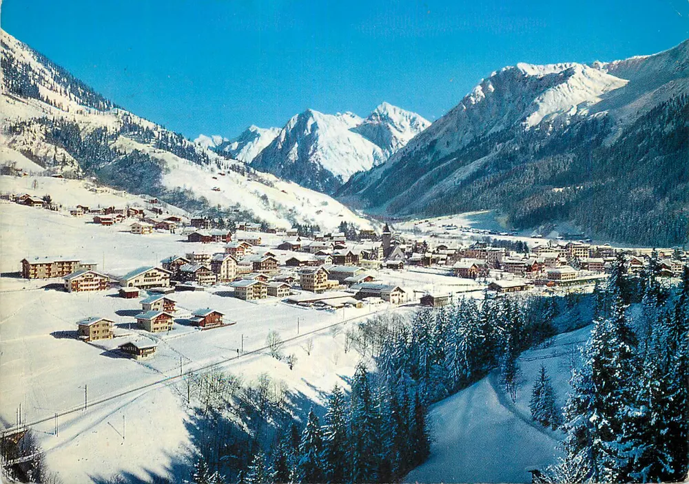 Klosters — 1250 m acima do nível do mar — Estação de cura de verão e inverno — H. F. Schmelz & Verlag, Nr. C 502 - Frente