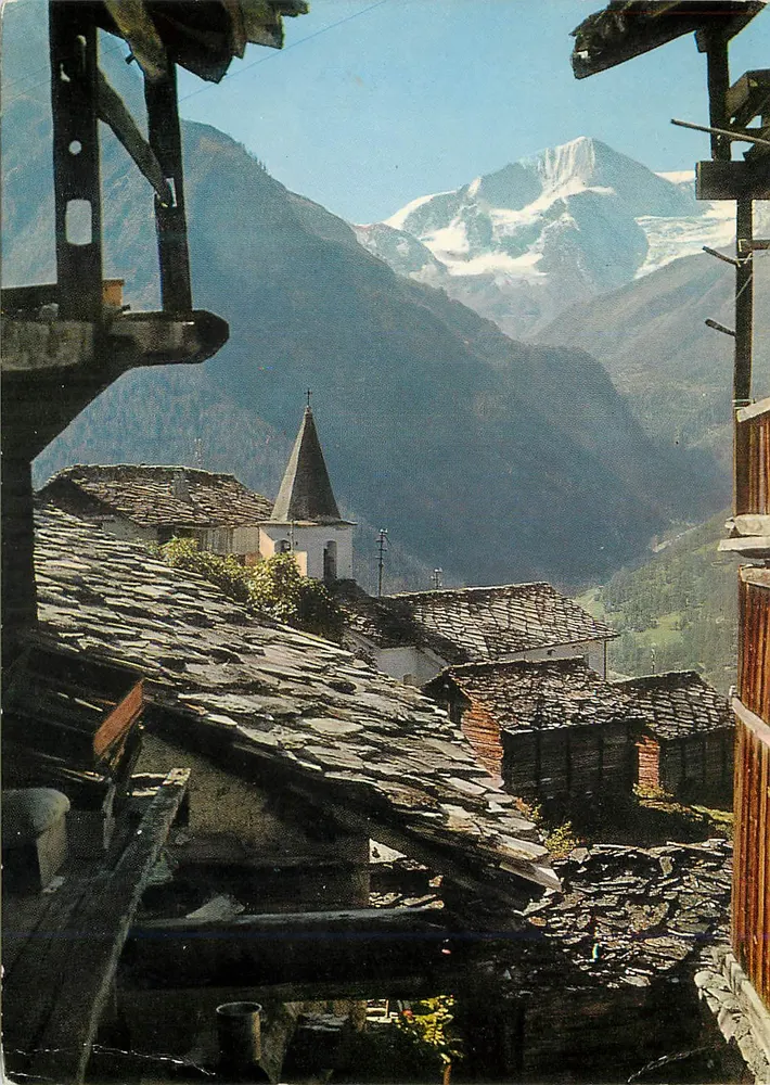 La Sage bei Évolène, Valais — Aussicht auf den Pigne d'Arolla — Ausgabe Dabellay n°14065 - Vorderseite
