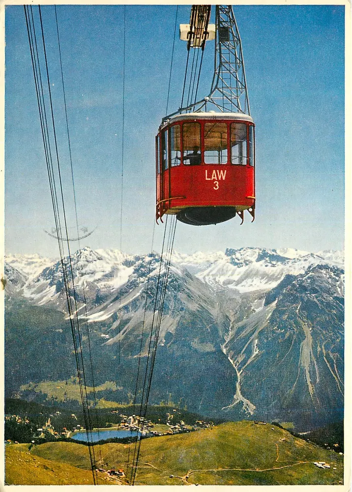 Vista del Weissenhorn — Arosa — editor Brandt, Arosa - Anverso