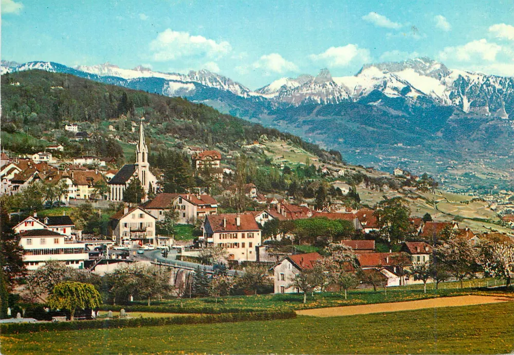 Chexbres — Dent de Jaman und Rochers de Naye — Marcel Rouge, Lausanne - Vorderseite