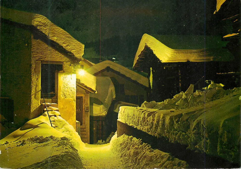 Winterabend im Dorf — Winternacht im Bergdorf — Foto Kriopfenstein, n°89951 - Vorderseite