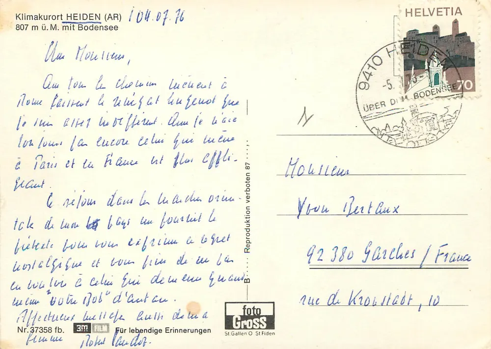 Heiden (AR) — climatique — foto Gross, n°37358 - Verso