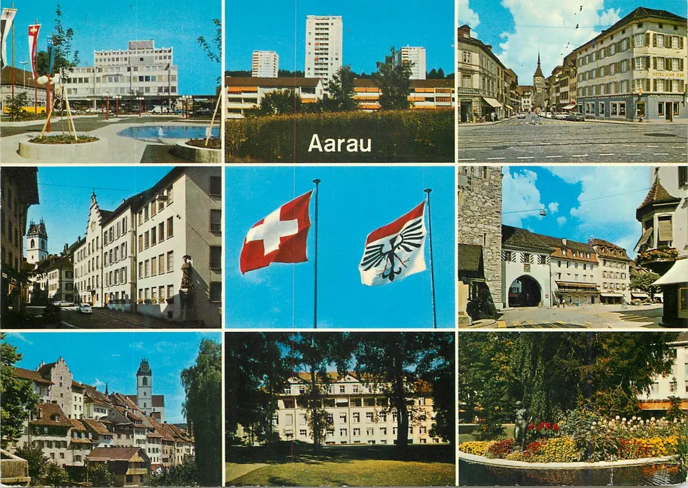 Aarau — vista panorâmica — Helvetia, n°19330 - Frente