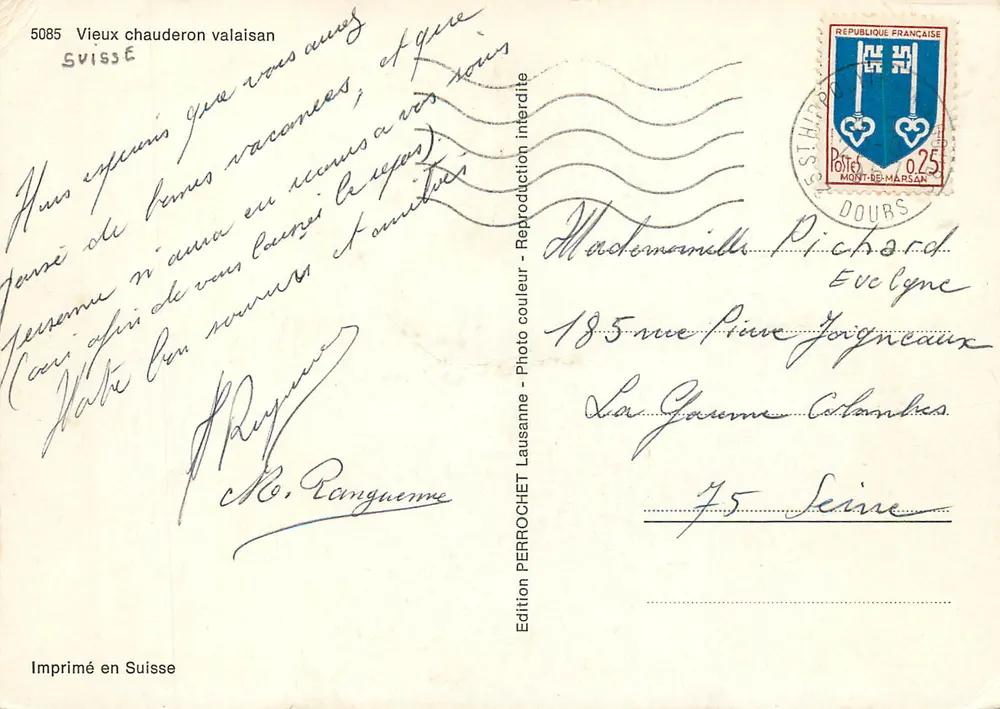 Velho caldeirão valdense — Edição PERROCHET — n° 5085 - Verso