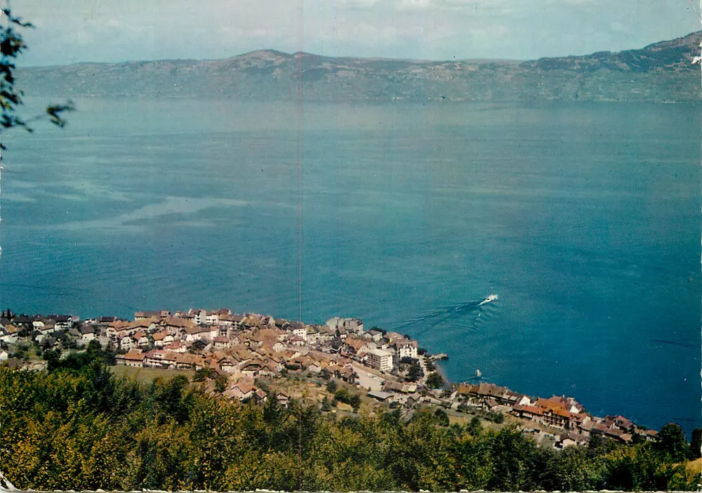 St. Gingolph (Schweiz) — Allgemeiner Blick über den Lac Léman und die Waadtländer Küste — Editions Bertholet - Vorderseite
