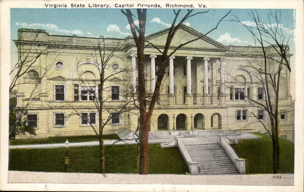 Staatsbibliothek Virginien — Capitol Grounds, Richmond, Va. — The Cheeser Co., Baltimore, Md. - Vorderseite