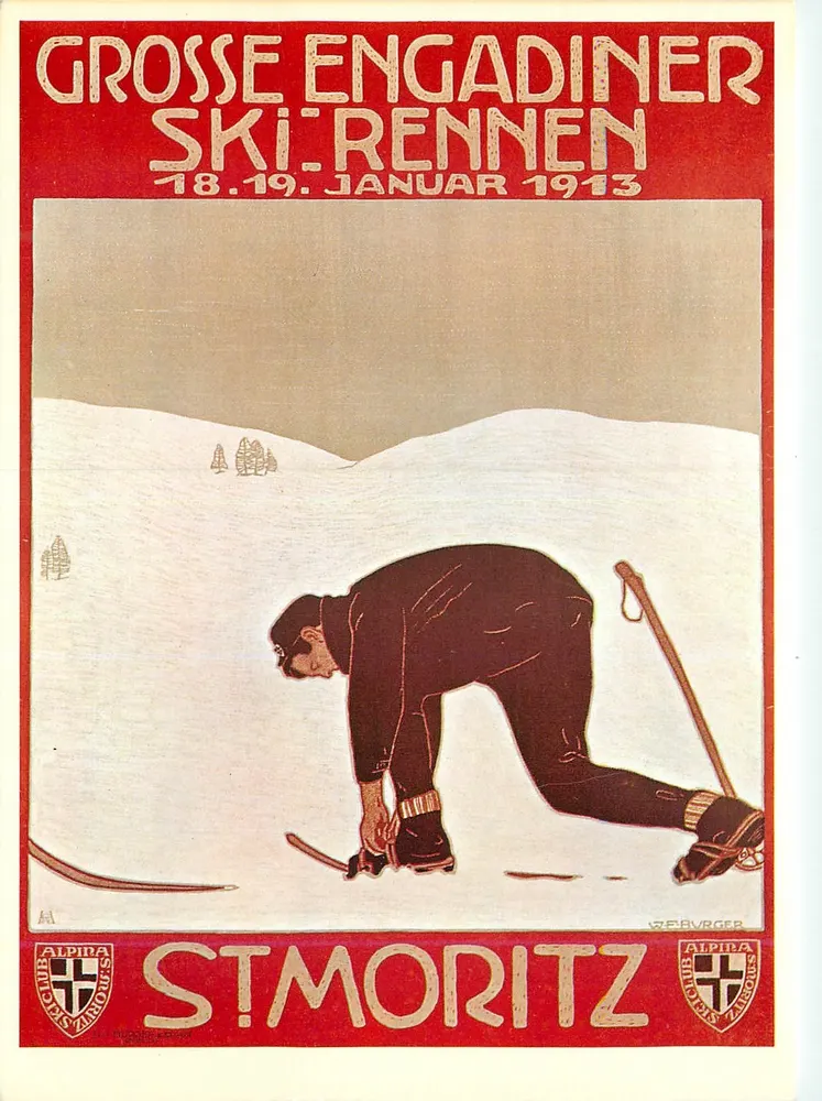 Grosse Engadiner Ski-Rennen — 18.19. Januar 1913 — W.F. Burger, St. Moritz - Vorderseite