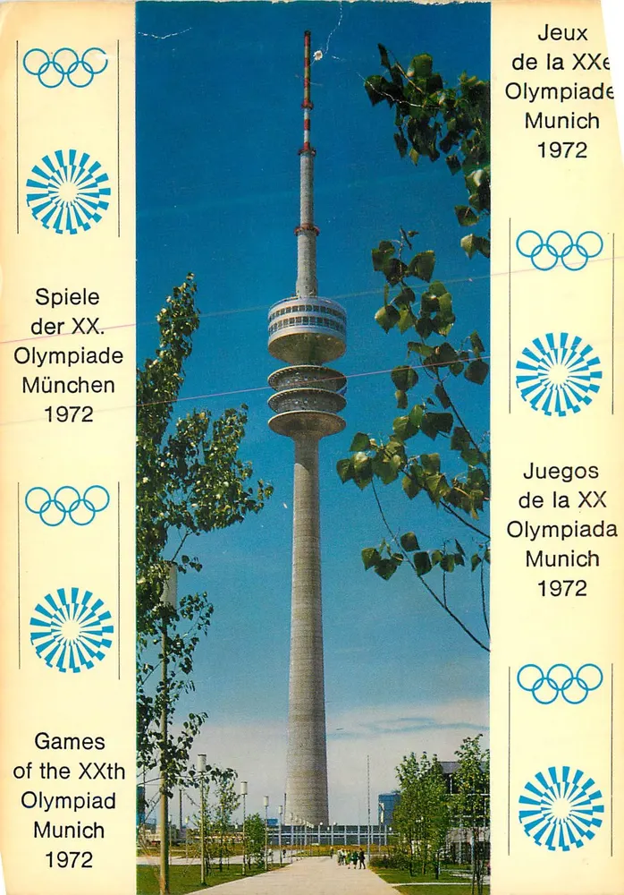 Olympischer Turm München — Spiele der XX. Olympiade 1972 — Verlag Fritz Witzig, Nr. 114 - Vorderseite