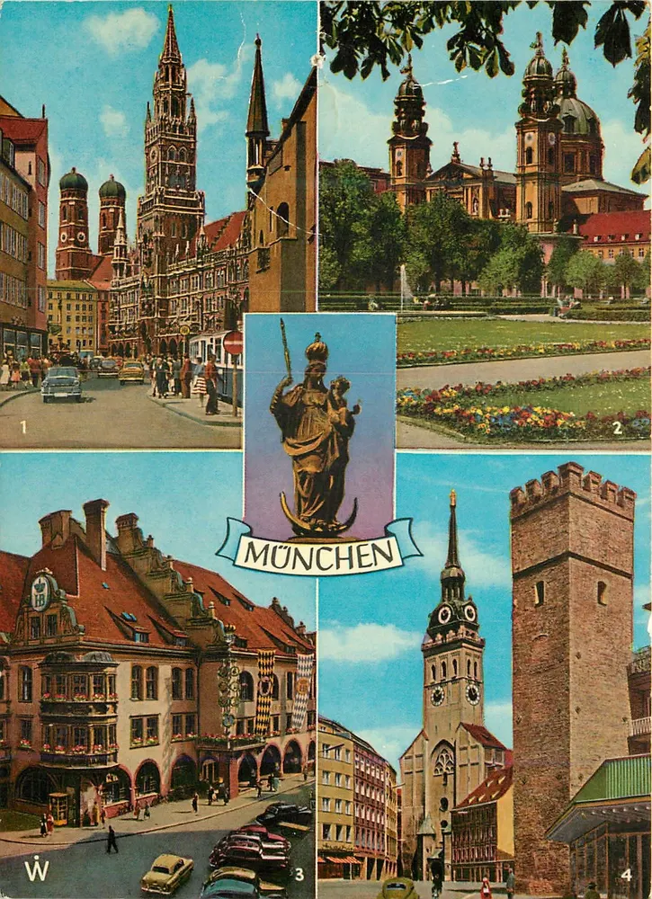München — Panoramablick auf seine Denkmäler — Verlag WITZIG, n°15 - Vorderseite