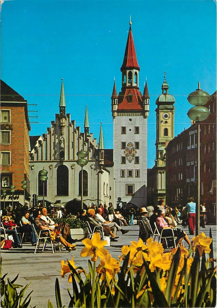 Munique - Munique — Weltstadt mit Herz — Dia- und Postkartenverlag Hans Huber KG, Nr. 6007 - Frente