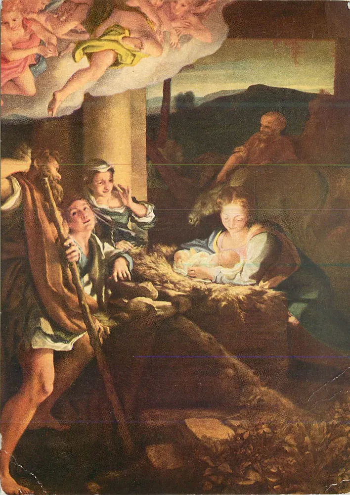 Narodzenie Jezusa — Corrégio (ok. 1489-1534) — VEB Verlag der Kunst, Dresden - Awers