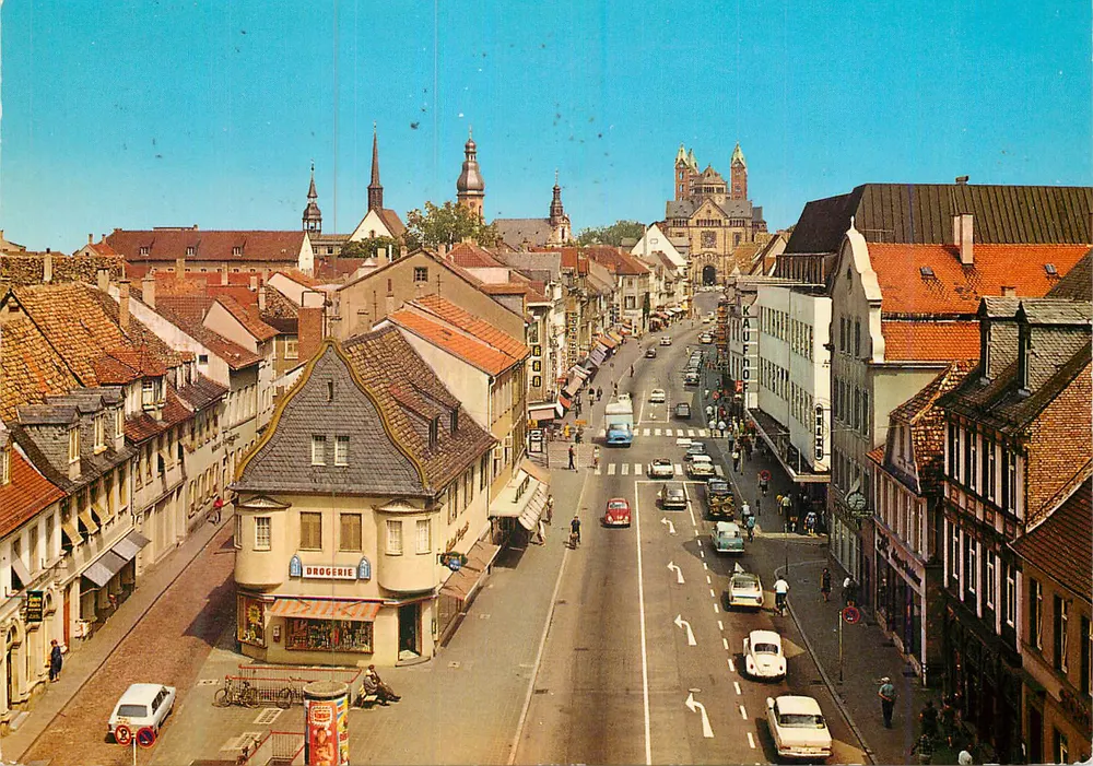Vista da cidade de Speyer — editor Andres & Co Verlag, Hamburgo — n° de série 672 - Frente