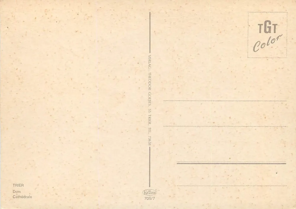 Trier — Catedral — VERLAG THEODOR GORBES 55 TRIER - Verso