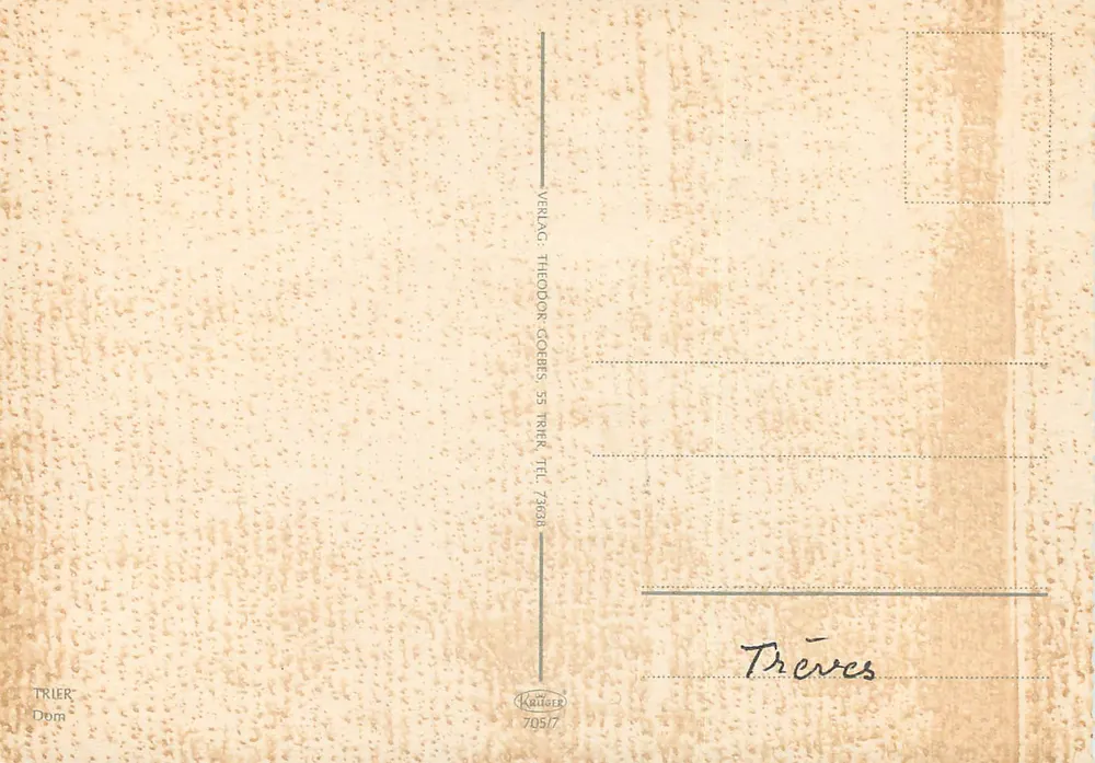 Trèves — Catedral de Trèves — Verlag Theodor Goebes - Verso