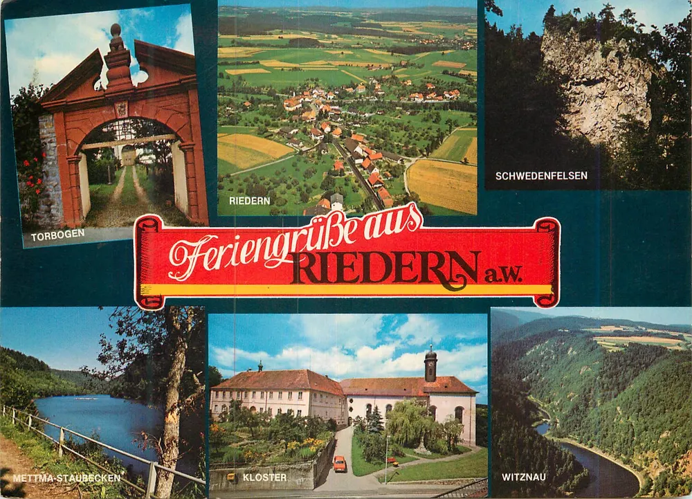 Riedern a.w. — Panoramic View and Local Sites — Verlag Hans Dreisigacker - Front