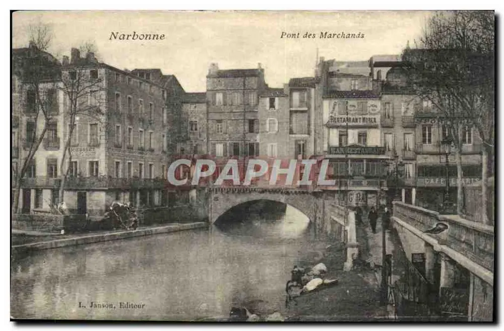 Narbonne — Ponte dos Mercadores — L. Janson, Editor - Frente