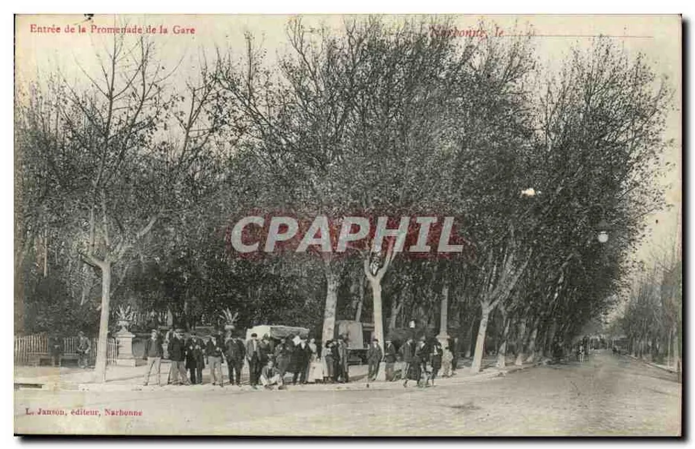 Eingang zur Promenade de la Gare — Narbonne, Le Janson, Verlag - Vorderseite