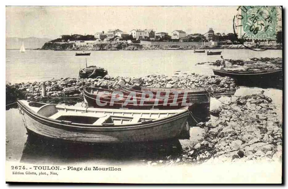 Toulon - Praia do Mourillon — Edição Giletta, fot. Nice, n° 2674 - Frente